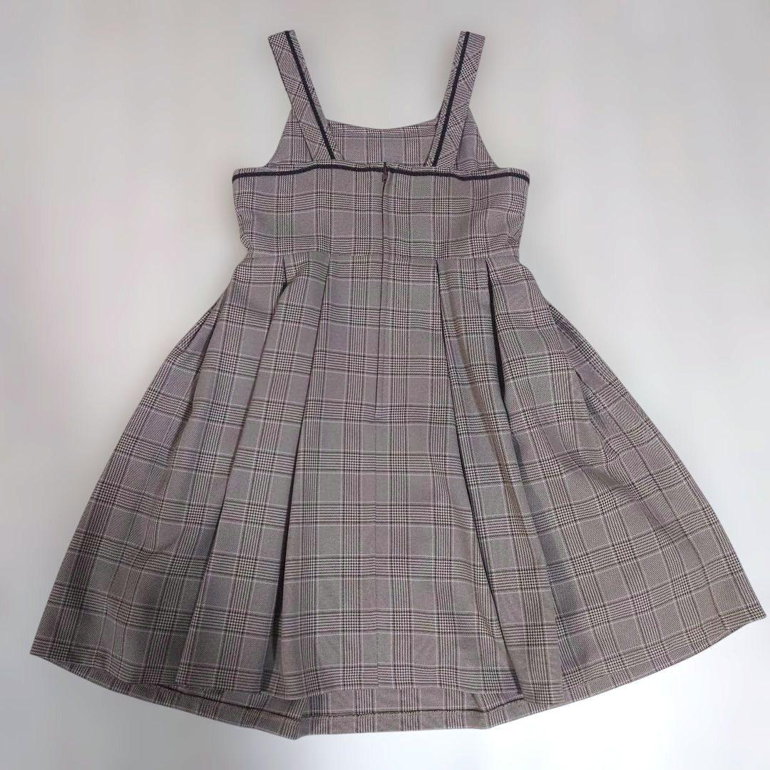 最終ショパンドゥ150　フォーマル５点フルセット　ブラウン系　チェック　タグ付