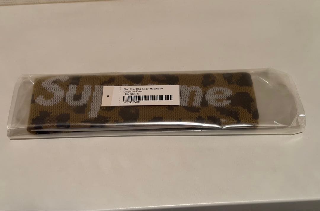 新品　シュプリームNew Era Big Logo ヘッドバンドLeopard