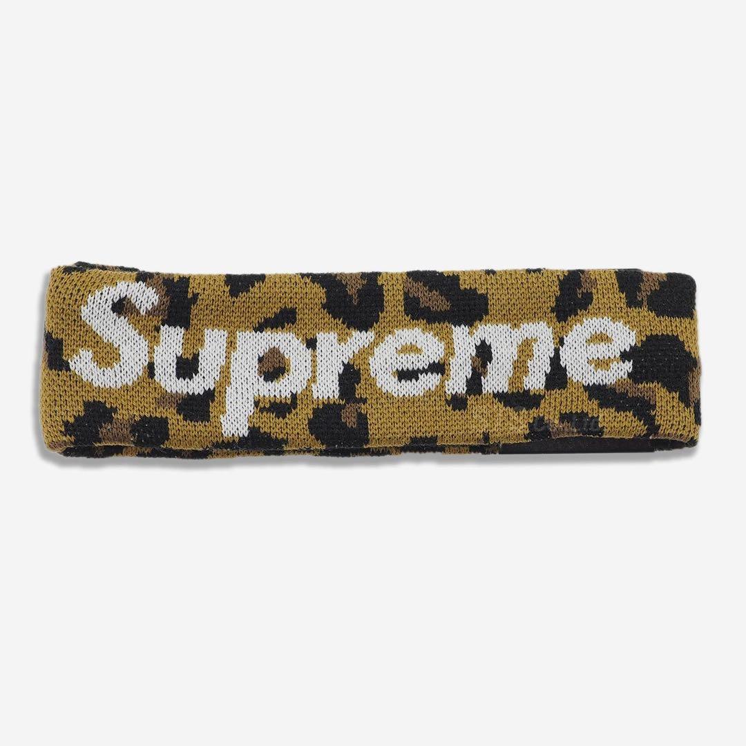 新品　シュプリームNew Era Big Logo ヘッドバンドLeopard