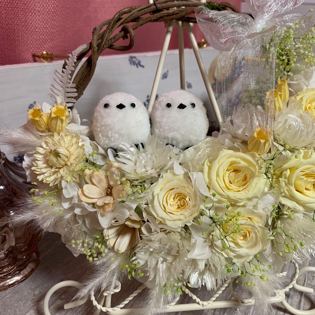 プリザーブドフラワー♡シマエナガ＆羊さんのリース4点