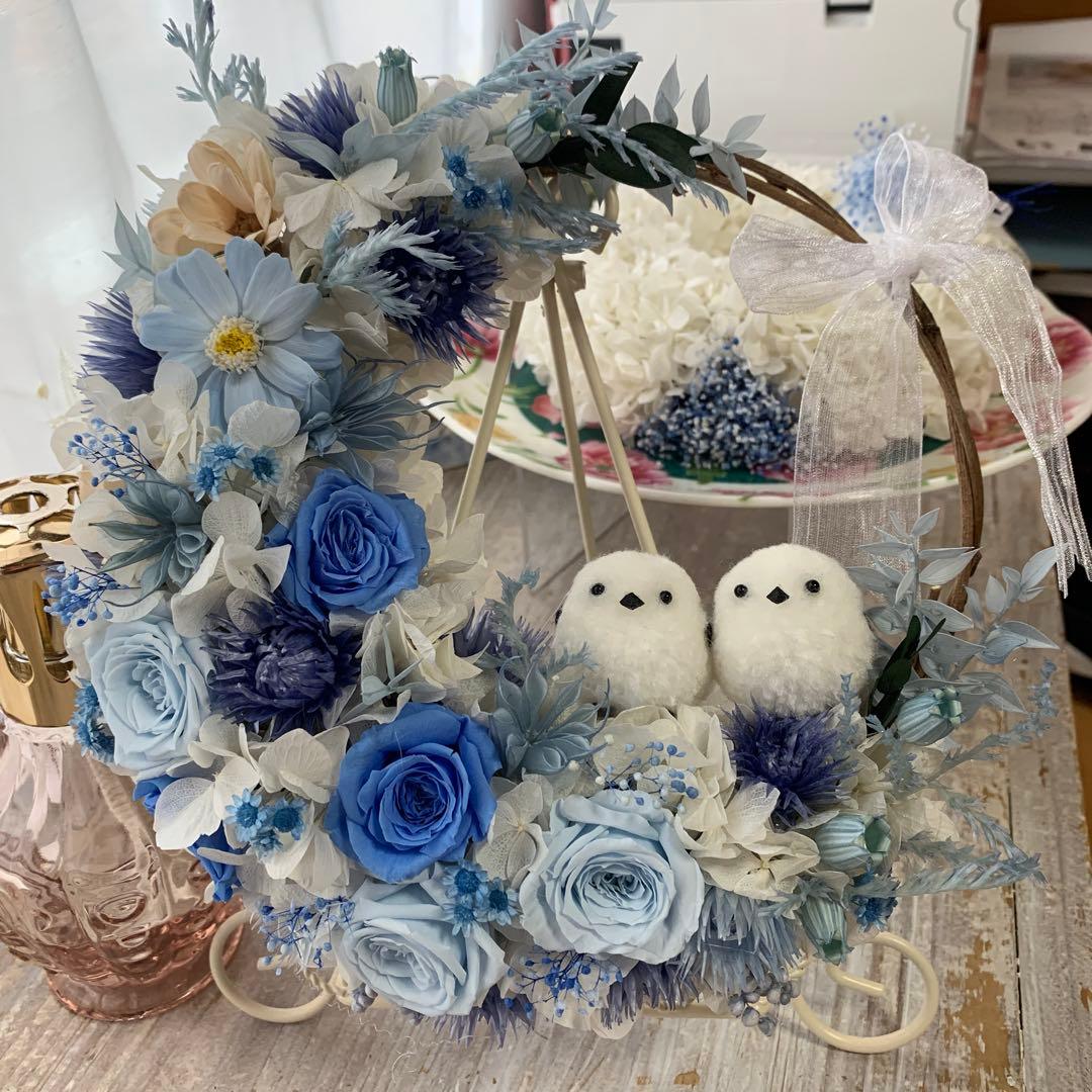 プリザーブドフラワー♡シマエナガ＆羊さんのリース4点