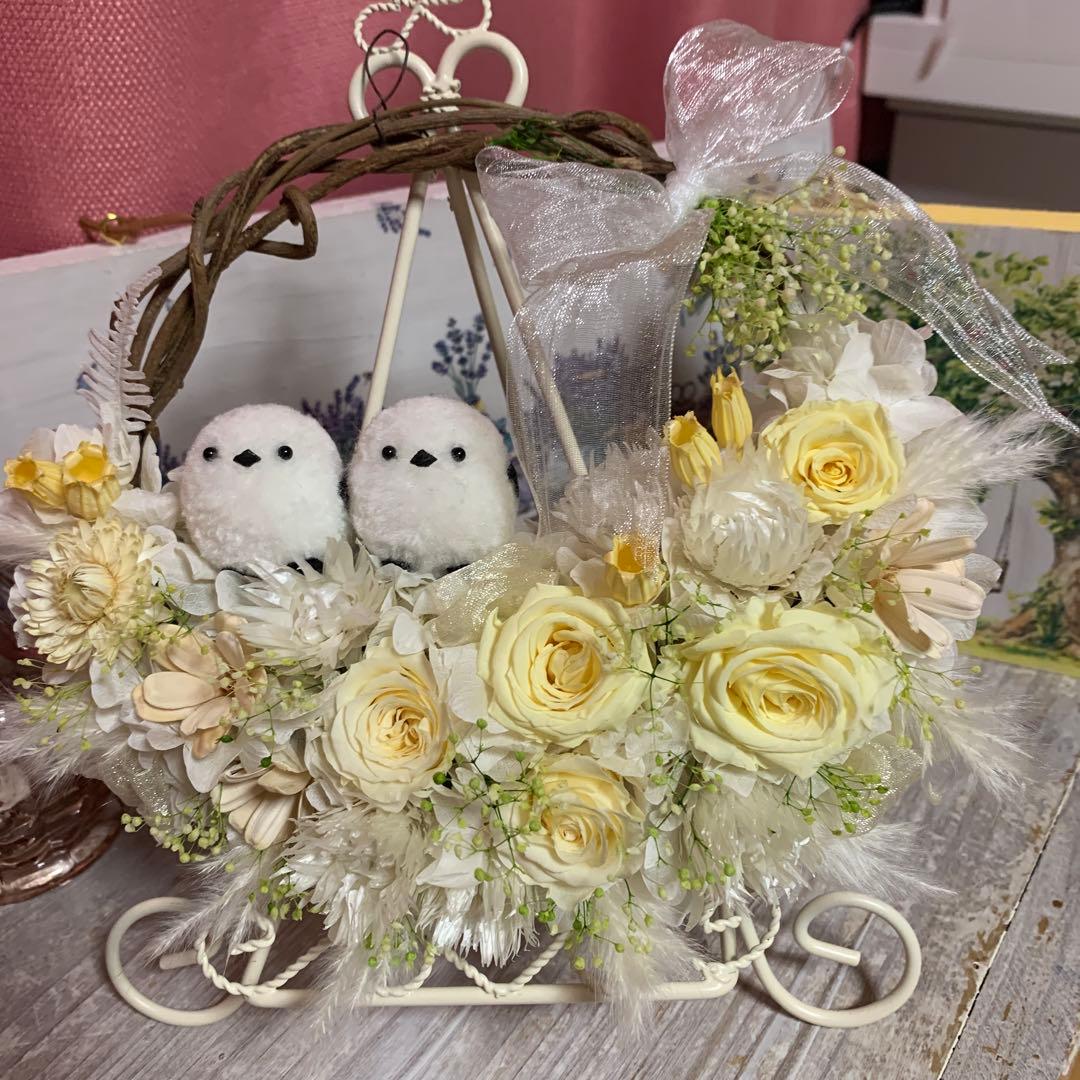 プリザーブドフラワー♡シマエナガ＆羊さんのリース4点