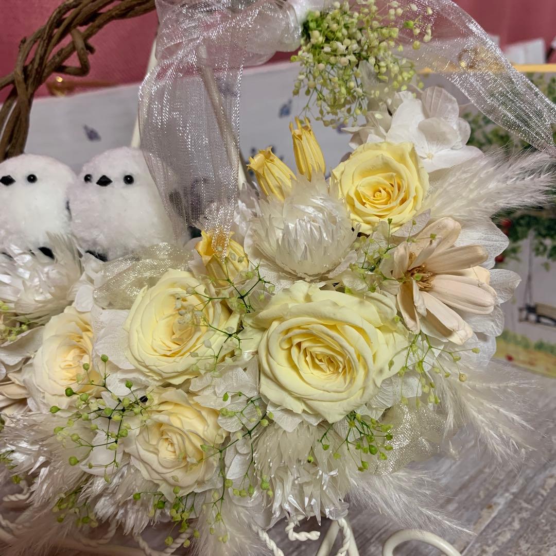 プリザーブドフラワー♡シマエナガ＆羊さんのリース4点