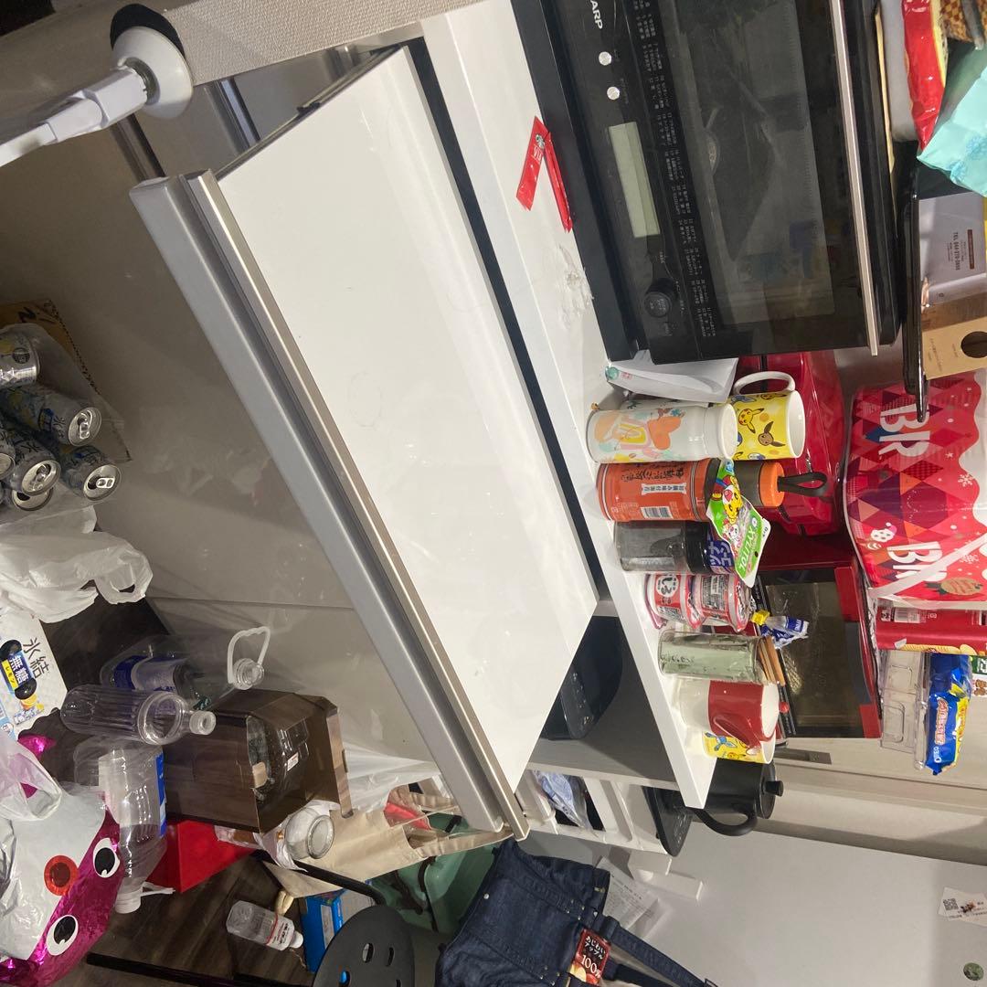 ホワイト 木製レンジ台 幅約90cm