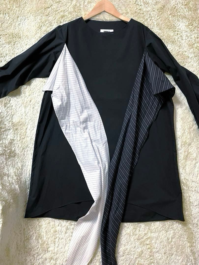 MM6 長袖シャツワンピース　黒　36