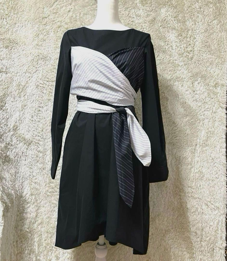 MM6 長袖シャツワンピース　黒　36