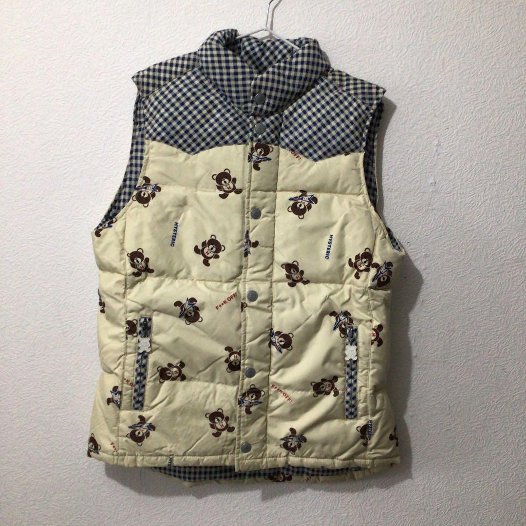 ヒステリックグラマー ダウンベスト ヒスベア　ブルー