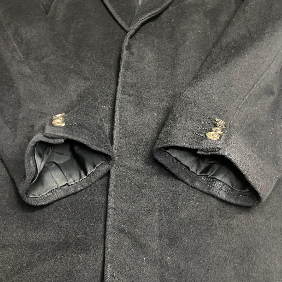 バーバリーロンドン チェスターコート ロング カシミヤ50アンゴラ50黒