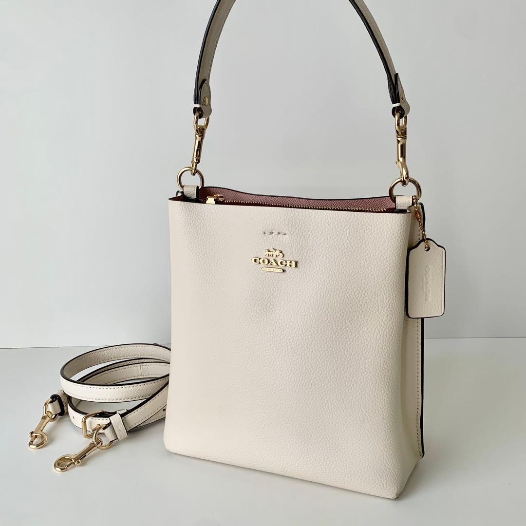 【COACH】コーチ　モリー　バケットバッグ　アイボリー　ホワイト　2way