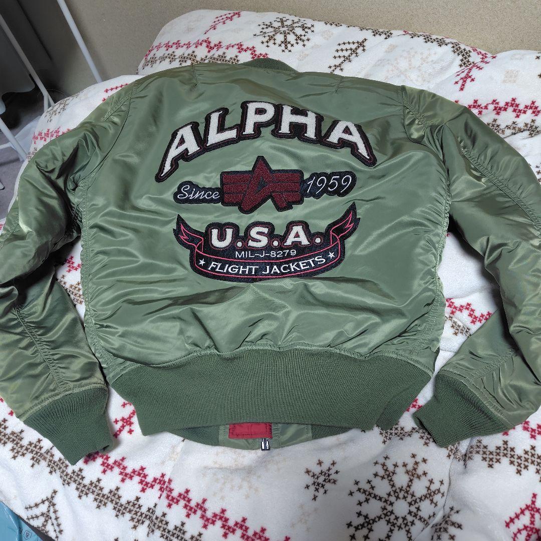 ALPHA MA-1 オリーブグリーン Size　L　お買い得美品‼️