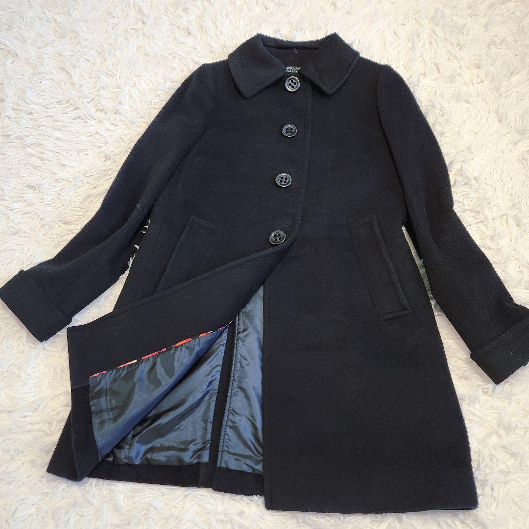 【美品】ポールスミス 2WAY 大きめ XL ウールコート 花柄 ブラック