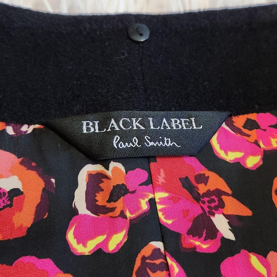 【美品】ポールスミス 2WAY 大きめ XL ウールコート 花柄 ブラック