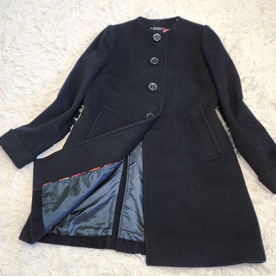 【美品】ポールスミス 2WAY 大きめ XL ウールコート 花柄 ブラック