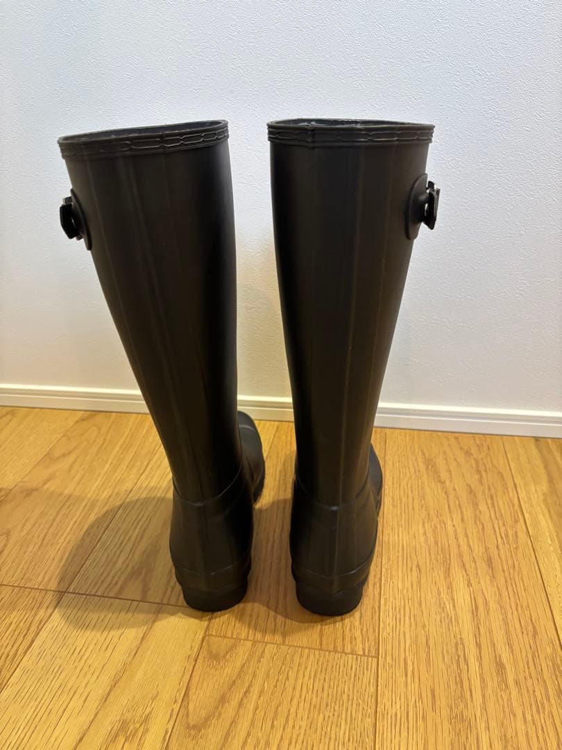 【木本】HUNTER ブラック 長靴 バックル付き