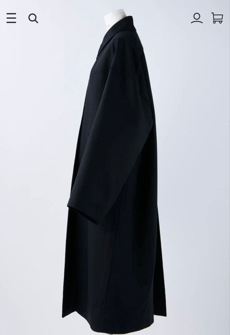 エンフォルド SOUTIEN-COLLAR COAT ネイビー