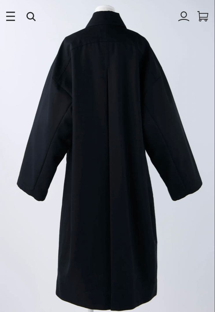 エンフォルド SOUTIEN-COLLAR COAT ネイビー