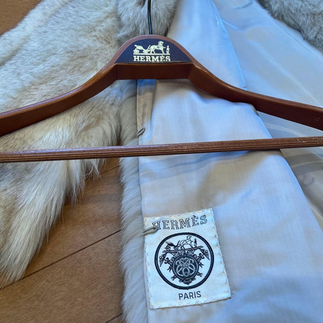 稀少◆HERMES エルメス　ミンクロングコート　毛皮　ヴィンテージ