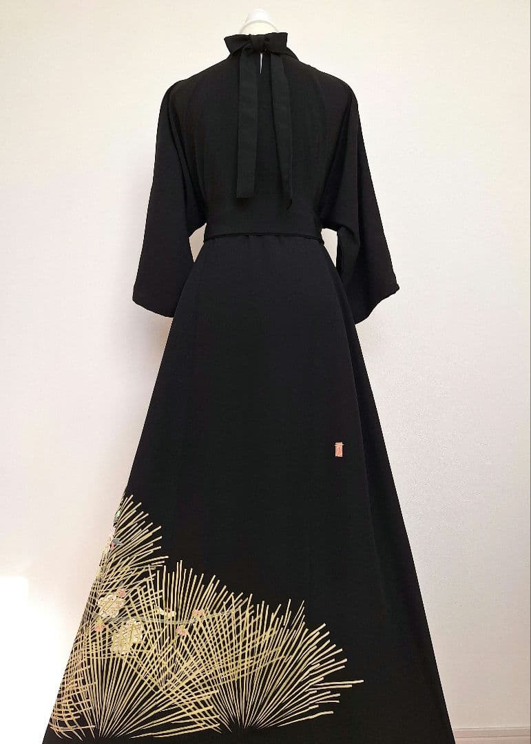 着物リメイクワンピース3656