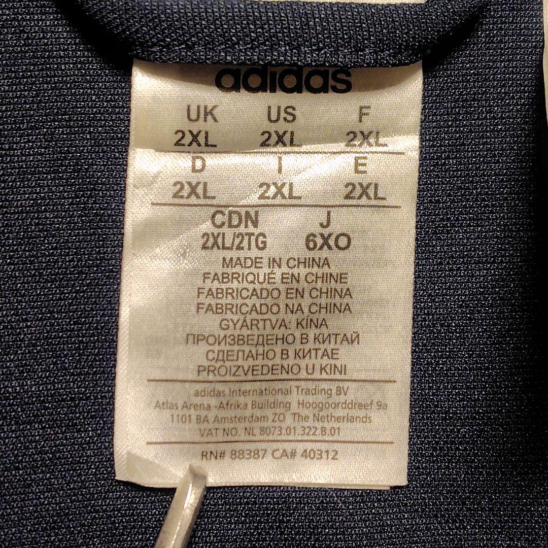 adidas 2XLサイズ チェルシーロゴ入りジャケット ネイビー色 US古着