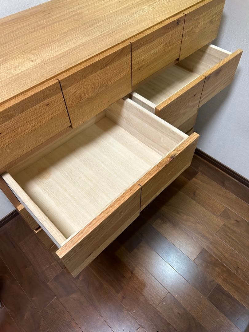 ホワイトオーク　モノ　102-5段チェスト　桐　無垢