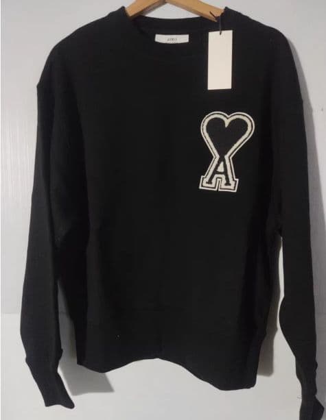 未使用 Ami Paris ハート クルーネックトレーナー L