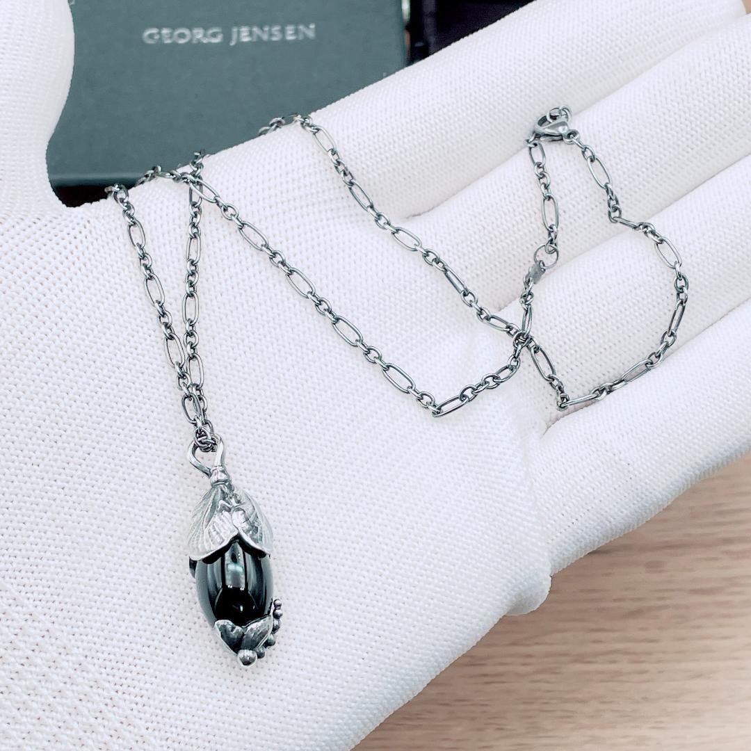 ◇ジョージジェンセン◇ 2024 ネックレス ヘリテージ 11.8g オニキス