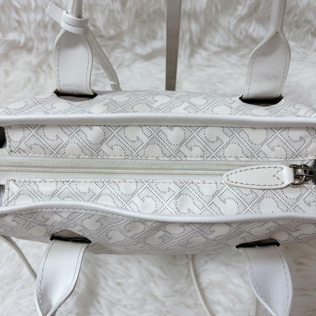 GHERARDINI ゲラルディーニ 2way ハンドバッグ ソフティ 総柄 白