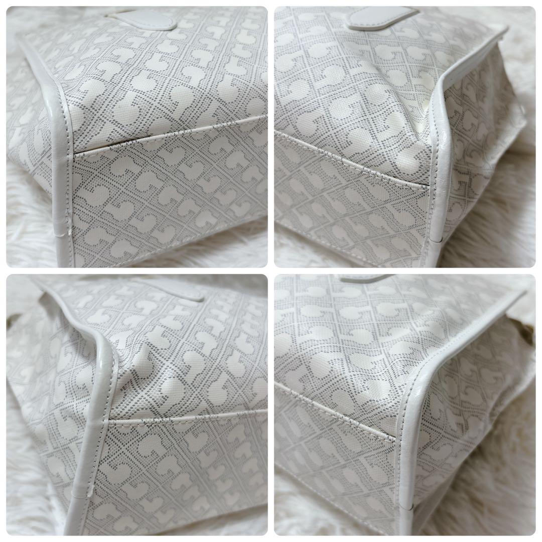 GHERARDINI ゲラルディーニ 2way ハンドバッグ ソフティ 総柄 白