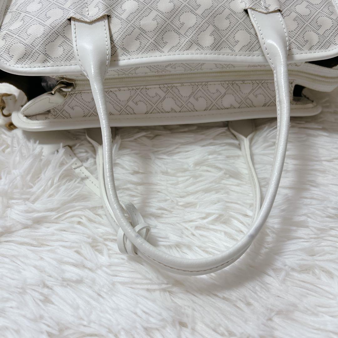 GHERARDINI ゲラルディーニ 2way ハンドバッグ ソフティ 総柄 白