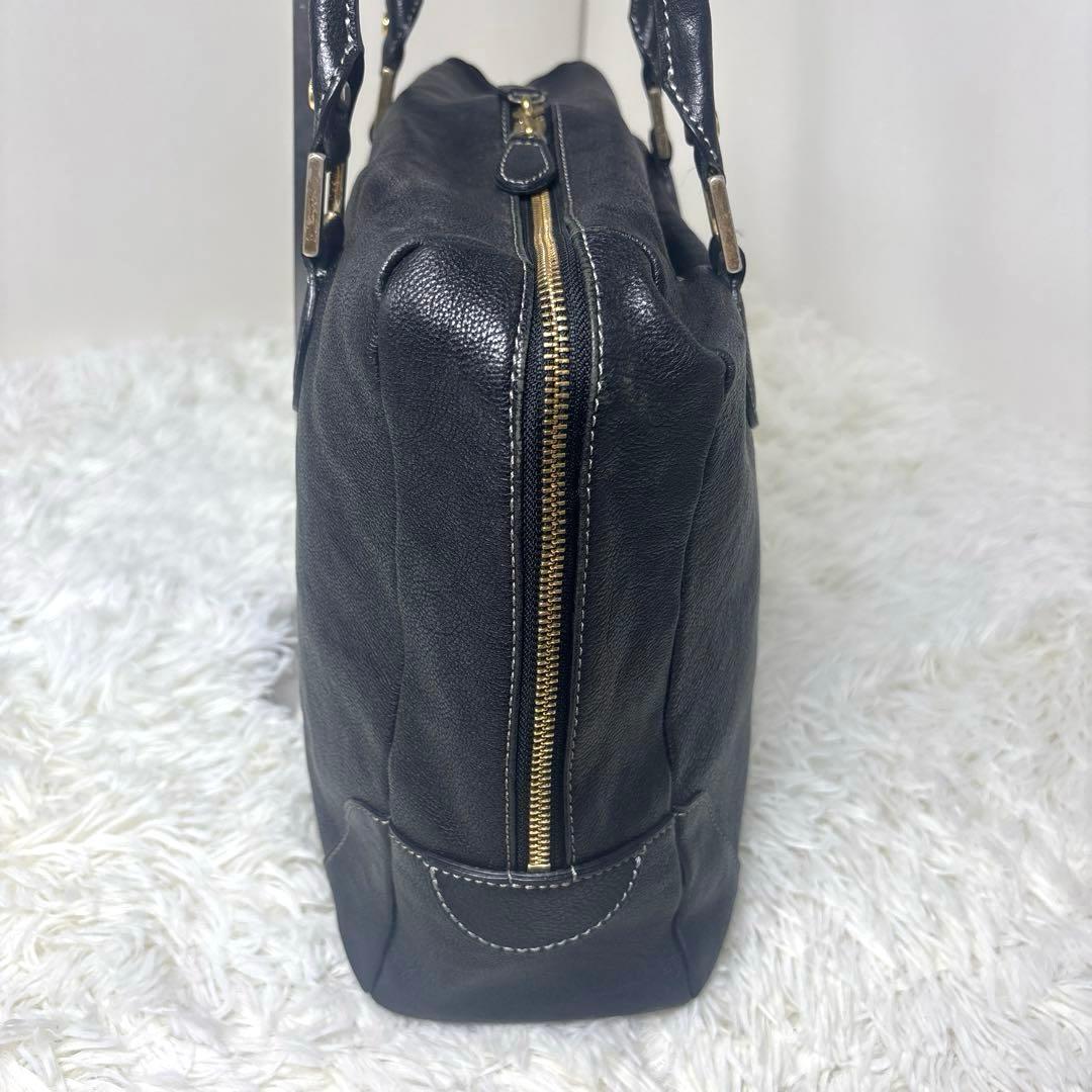 [良品]土屋鞄　ツチヤカバン　ビジネスバッグ　ブリーフケース　シボ革　大容量　黒