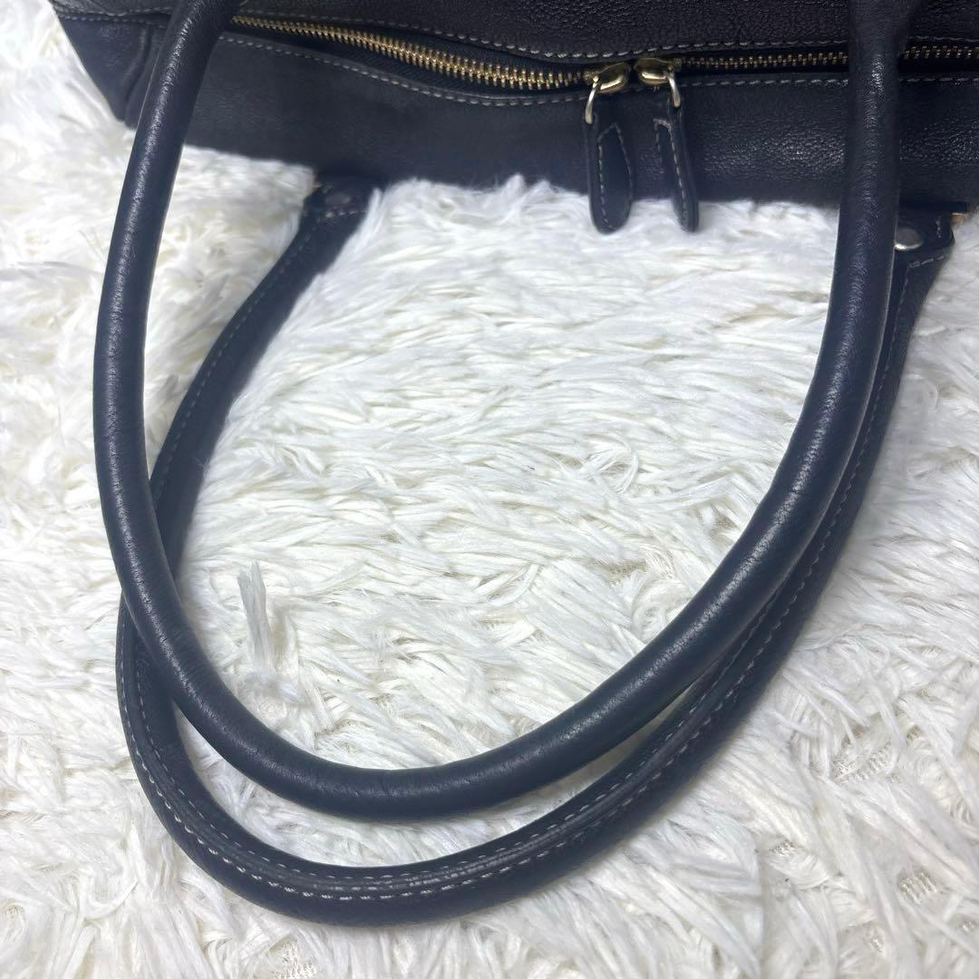 [良品]土屋鞄　ツチヤカバン　ビジネスバッグ　ブリーフケース　シボ革　大容量　黒