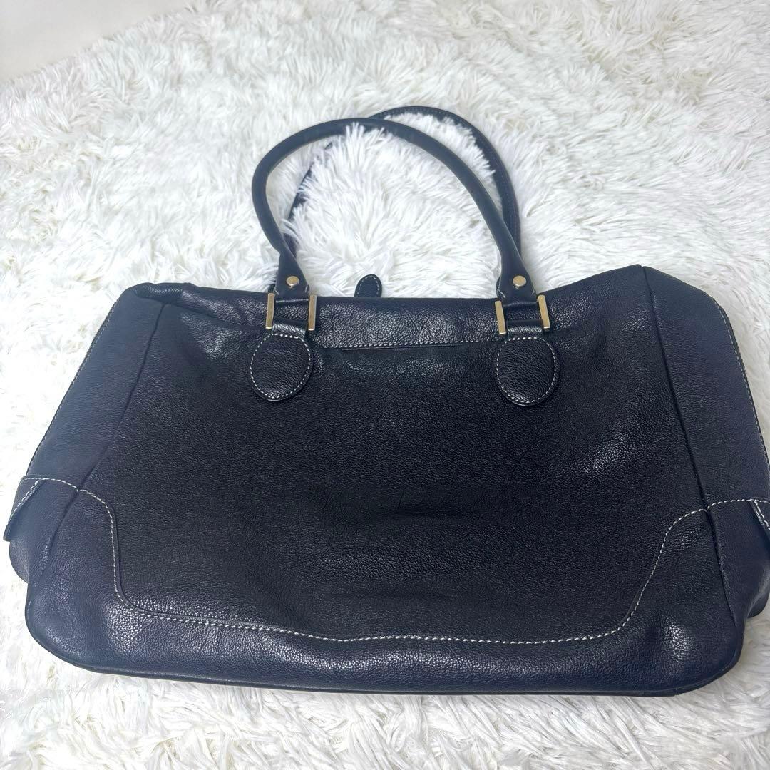 [良品]土屋鞄　ツチヤカバン　ビジネスバッグ　ブリーフケース　シボ革　大容量　黒