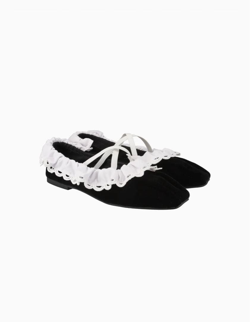 バレエ bibiy B. LACE BALLERINAS BLACK