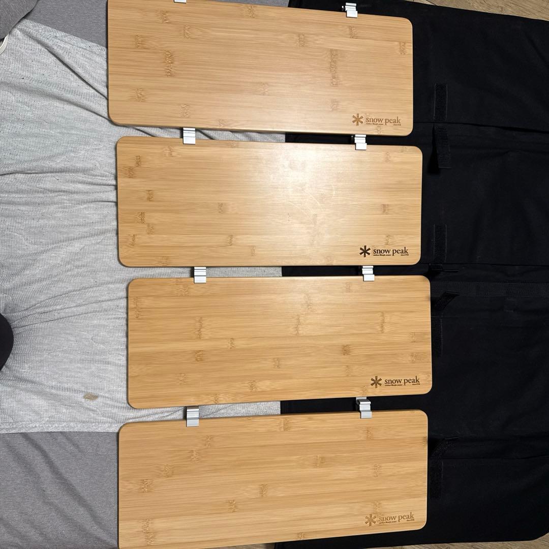スノーピーク　スライドトップロングハーフ竹　4枚&専用ケースセット