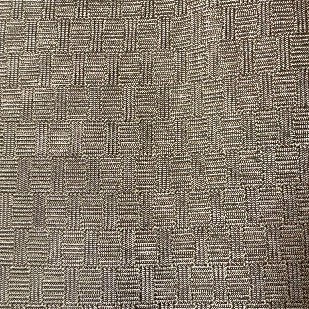 専用 HERMES ネクタイ ￼亀 刺繍 ビーズ H柄 H織 カーキ シルク