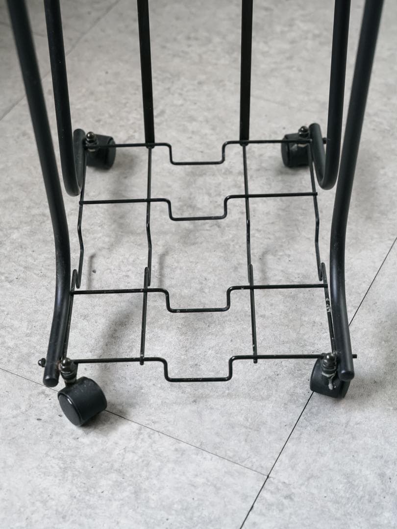 80-90's マガジンラック/収納スタンド キャスター ポストモダン