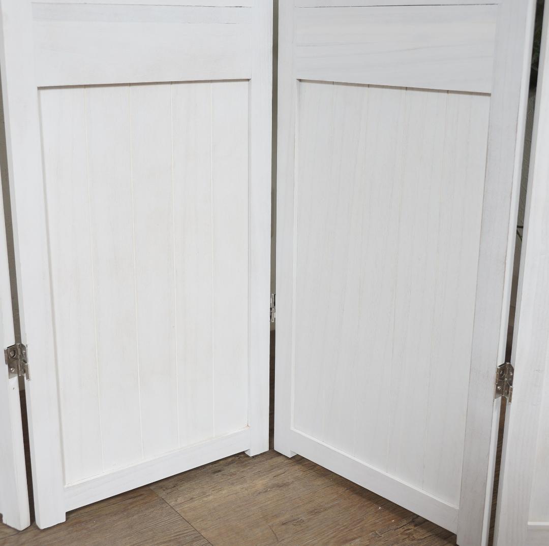 【新品・未使用】　シャビーウッドファニチャー　パーテーション　4連