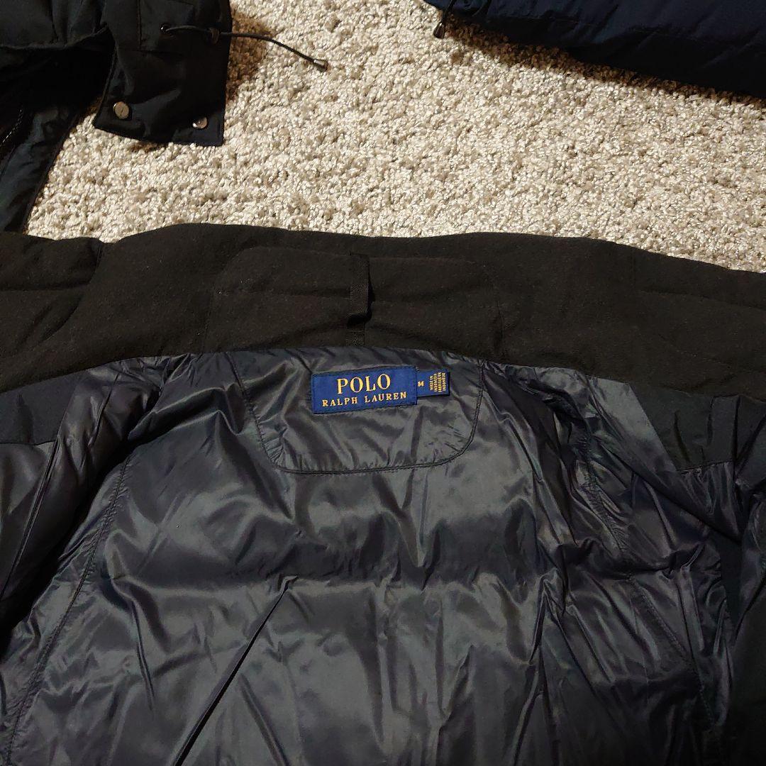 ラルフローレン ビッグポニー ダウンベスト ブラック 刺繍ロゴ Mサイズ