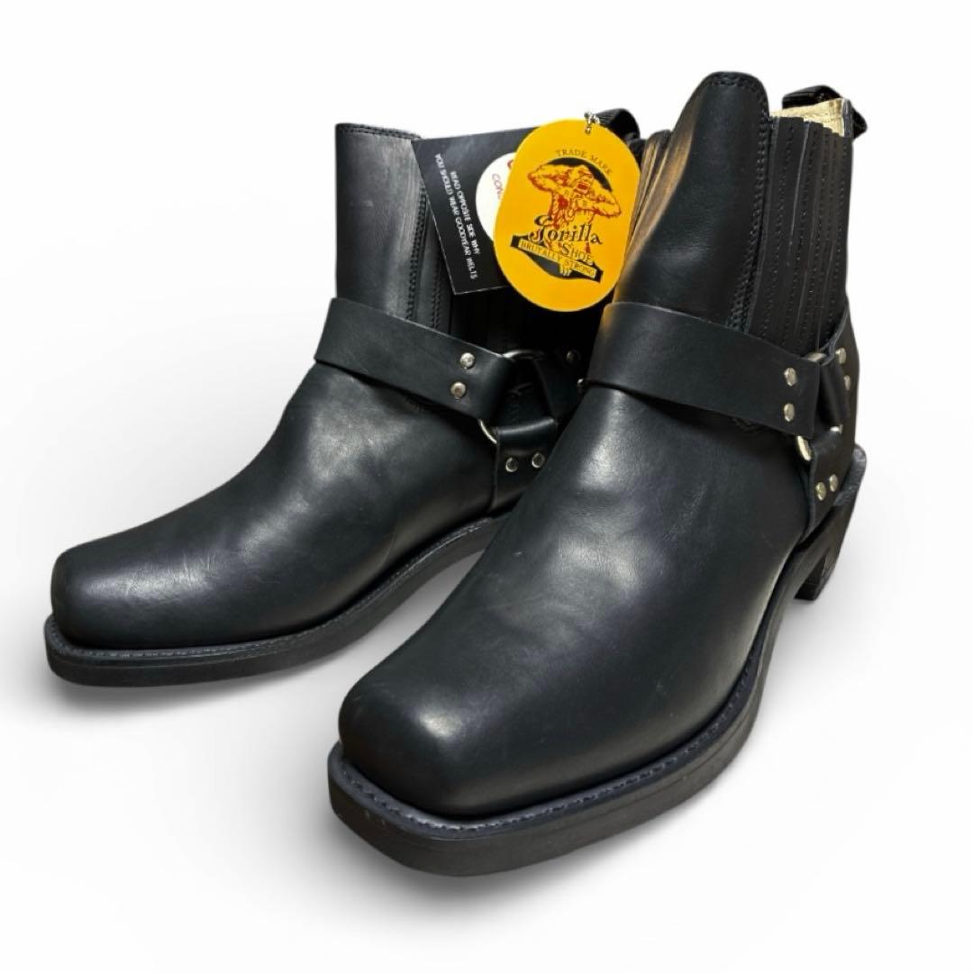 GORILLA ゴリラ サイドゴアリングブーツ スクエア BLK