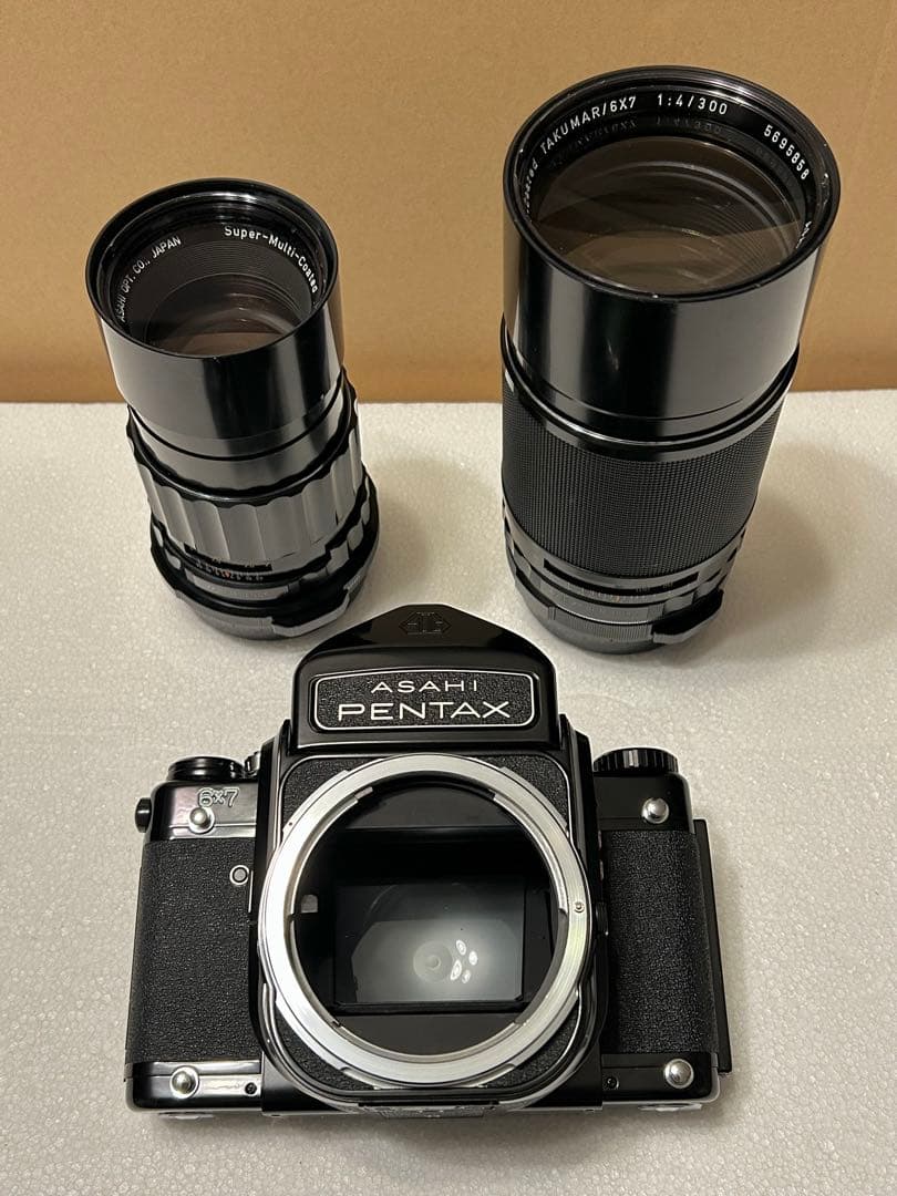 ペンタックス67 PENTAX 6x7、 中判フィルムカメラ+レンズ2本
