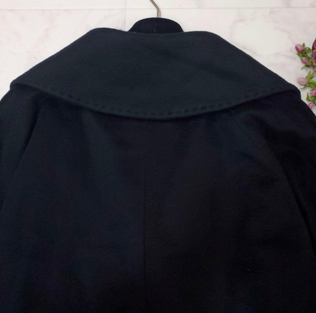 極美品✨ウィークエンドマックスマーラ カシミヤ混 ロングコート ブラック