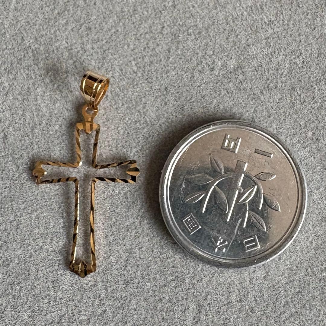 k18YG クロスペンダントトップ