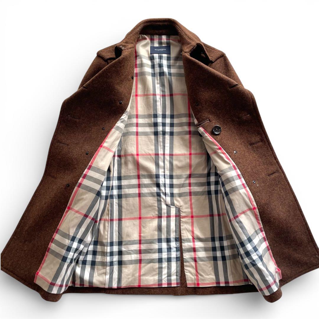 極美品✨バーバリーロンドン メルトンウール ダブルPコート ノバチェック L