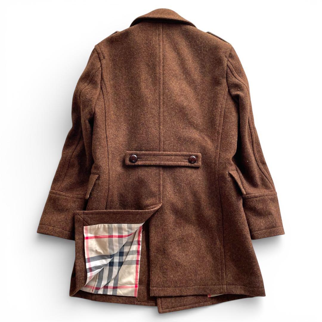 極美品✨バーバリーロンドン メルトンウール ダブルPコート ノバチェック L