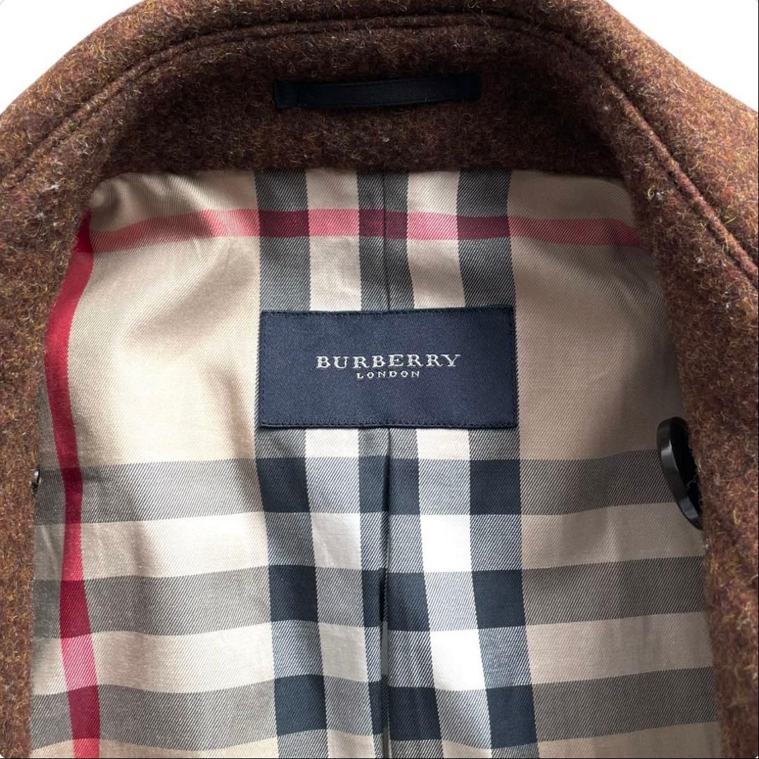極美品✨バーバリーロンドン メルトンウール ダブルPコート ノバチェック L
