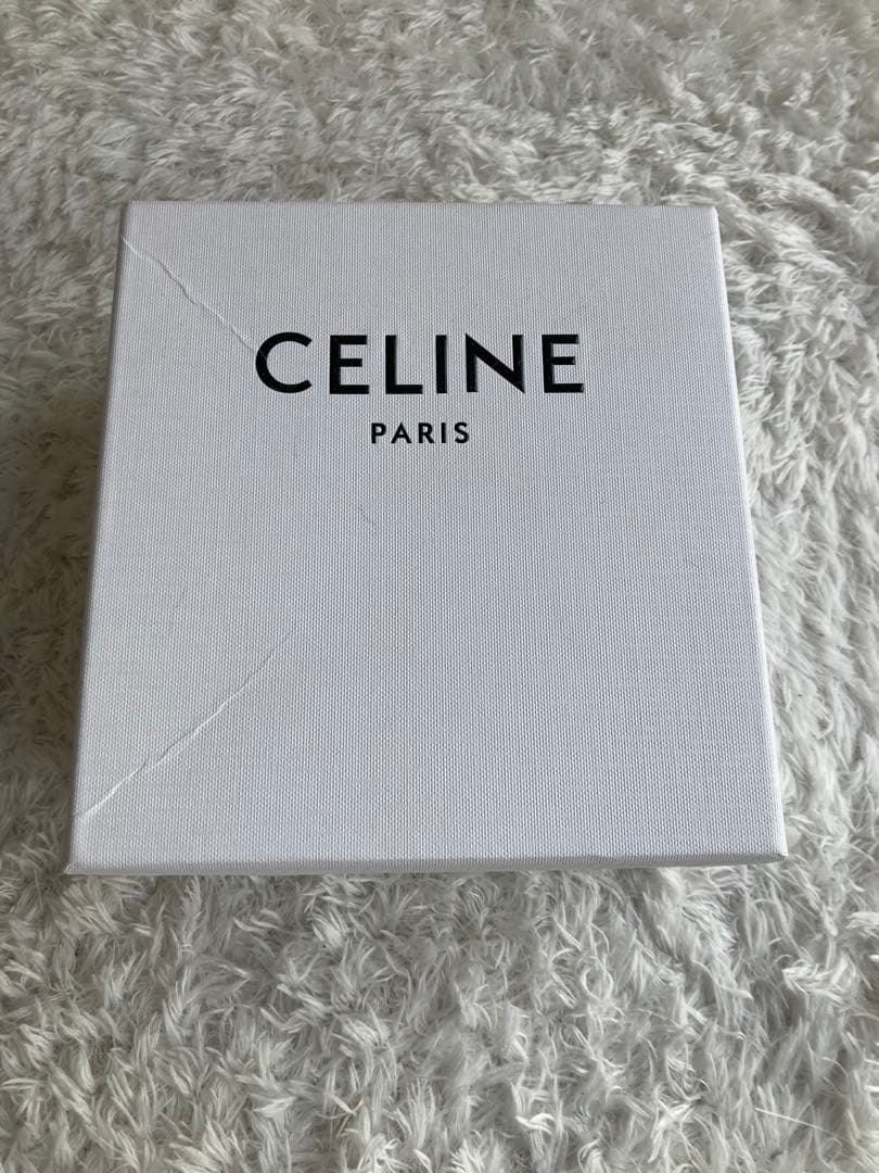 CELINE ブラックショルダーバッグミニ クロード / シャイニーカーフスキン