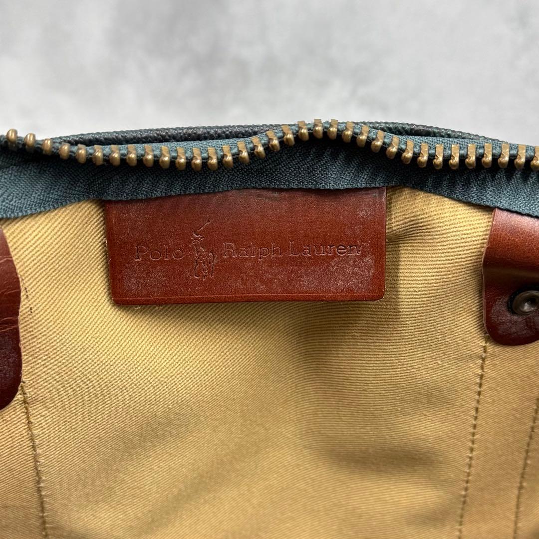 ポロ ラルフローレン PVC レザー ボストンバッグ 2way 大容量