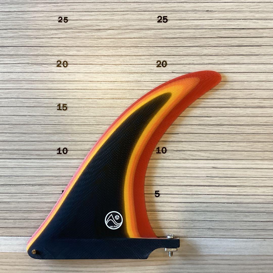 新品未使用シングルフィン7.5インチ　ブラック×レッド スクリュー付き