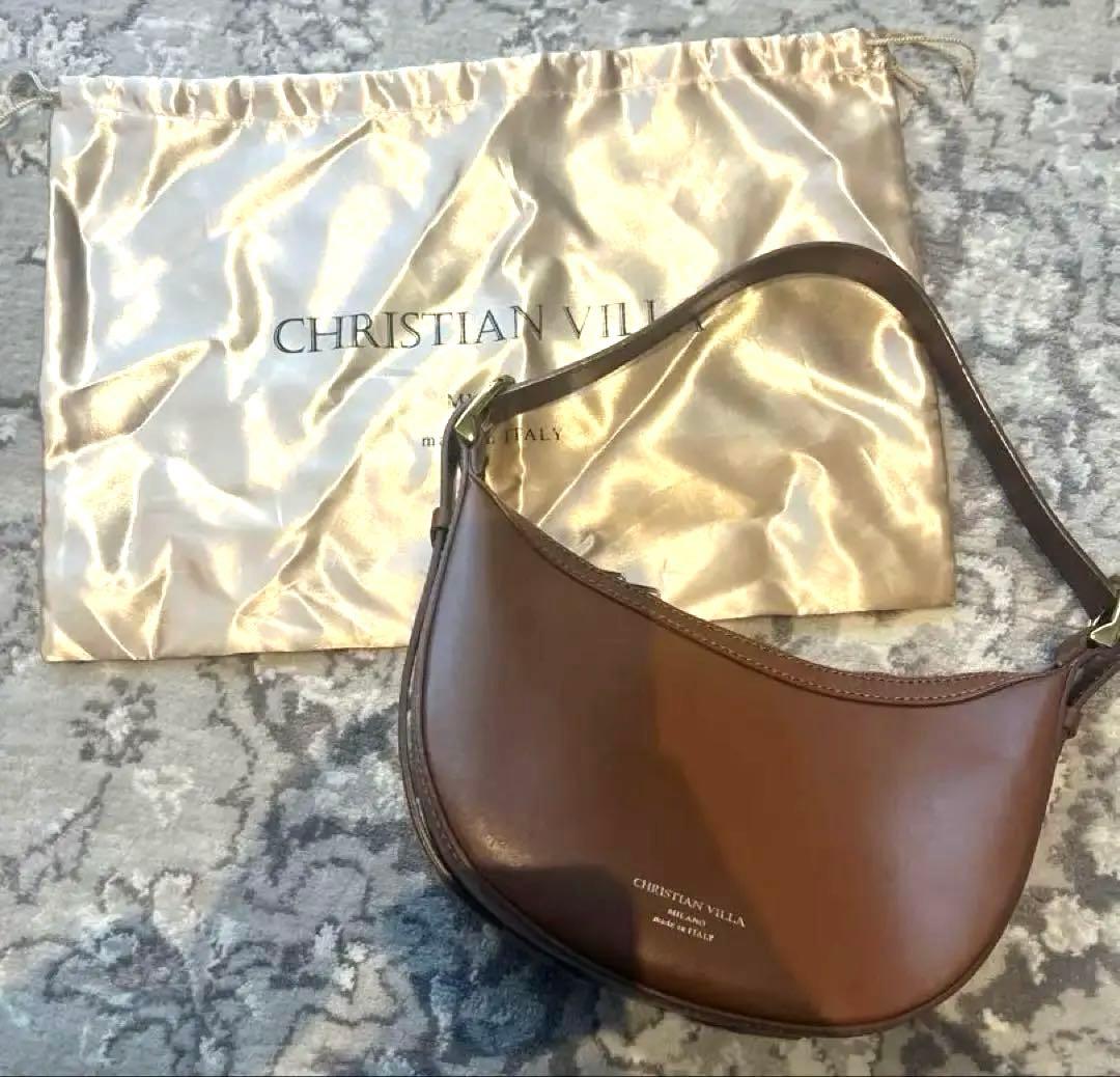 【お値下げ】CHRISTIAN VILLA ホーボーバッグ ブラウン