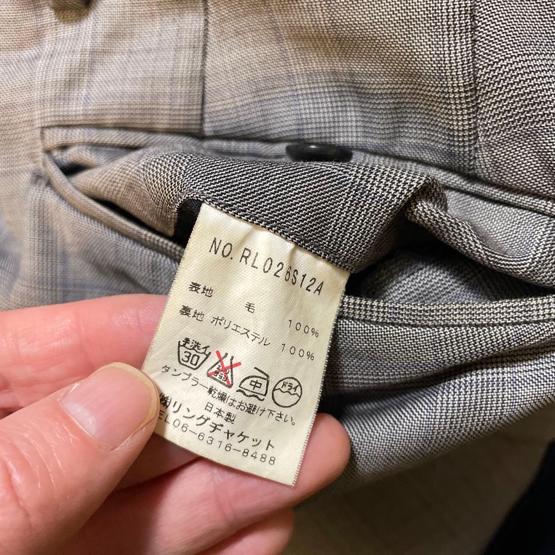 RING JACKET グレー 44 スーツ セットアップ 干場